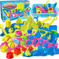 ESSENSON Sensory Bin with 3lbs magical sand for creative play and motor skill development.