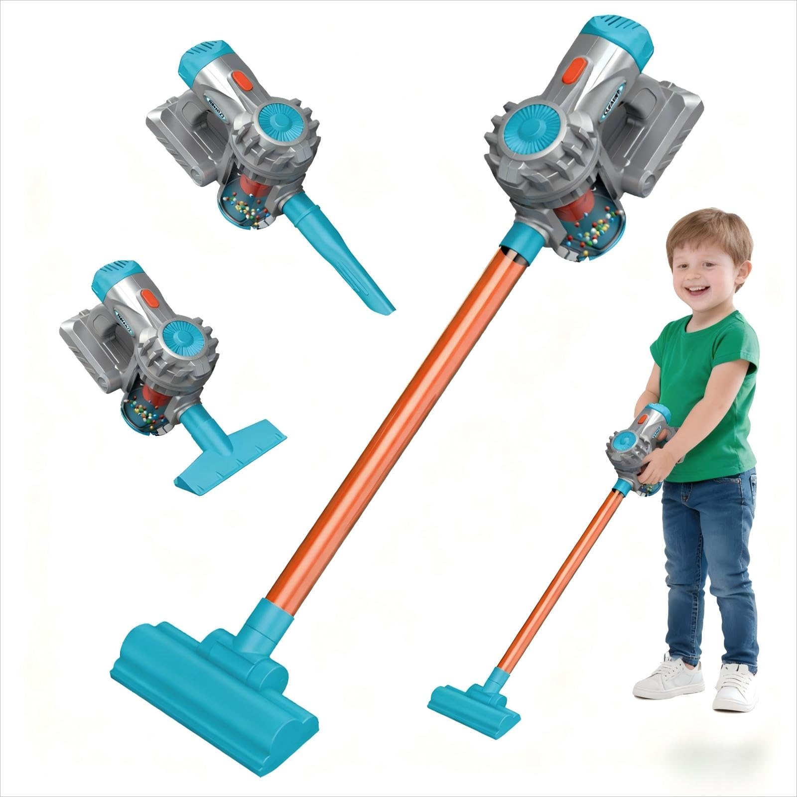 Essovee kids vacuum toy with realistic suction for imaginative cleanup play.