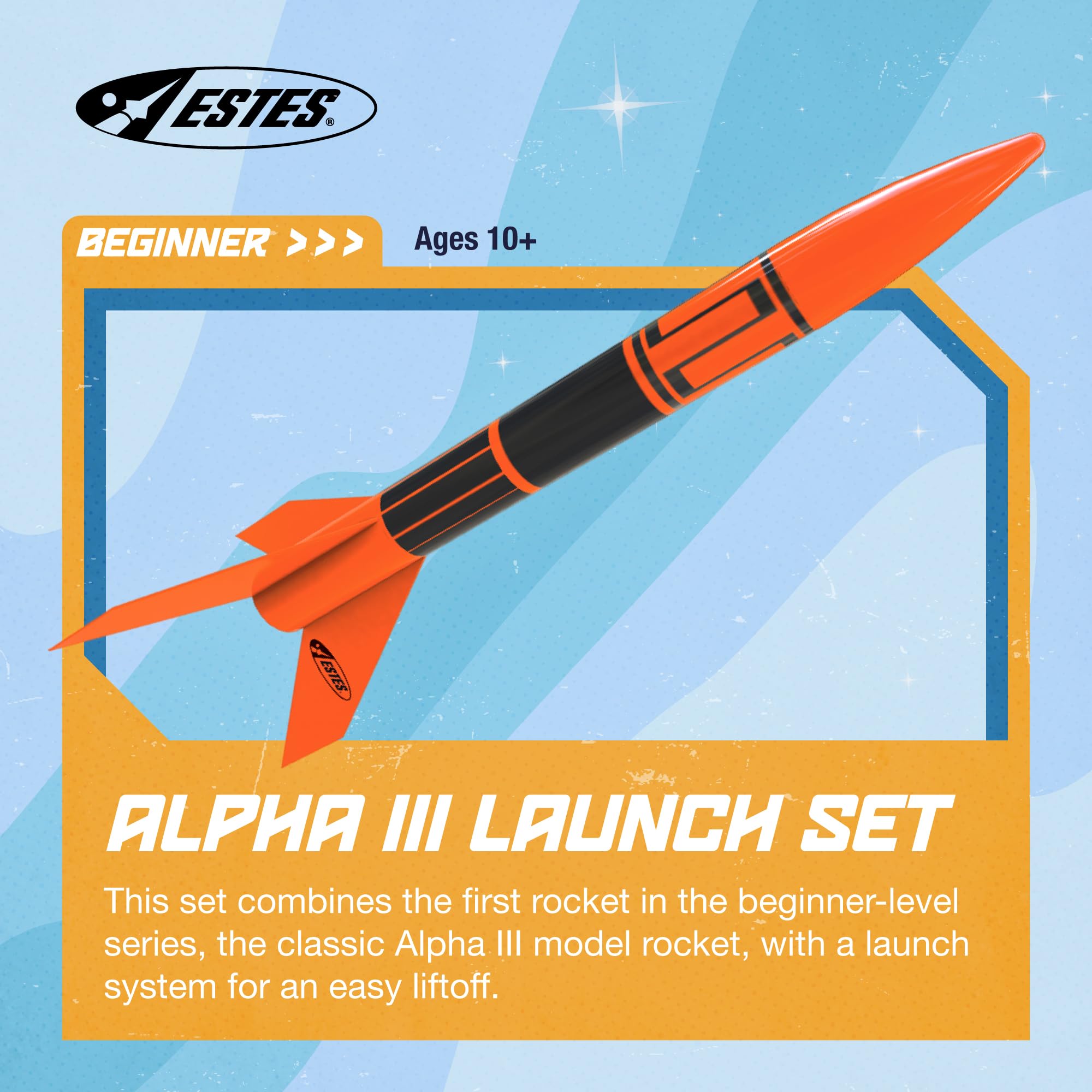 Estes 1427 Alpha III nose cone for stable flights and vivid color.
