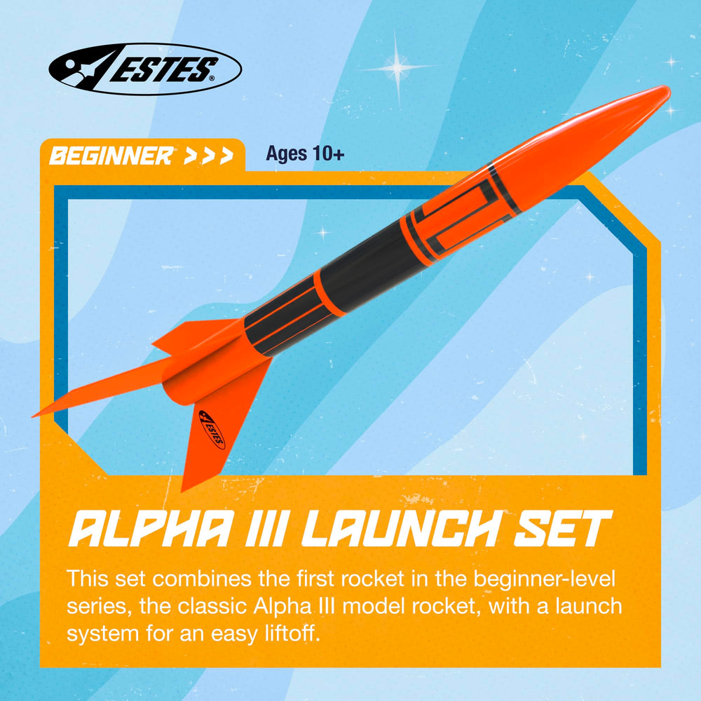 Estes 1427 Alpha III nose cone for stable flights and vivid color.