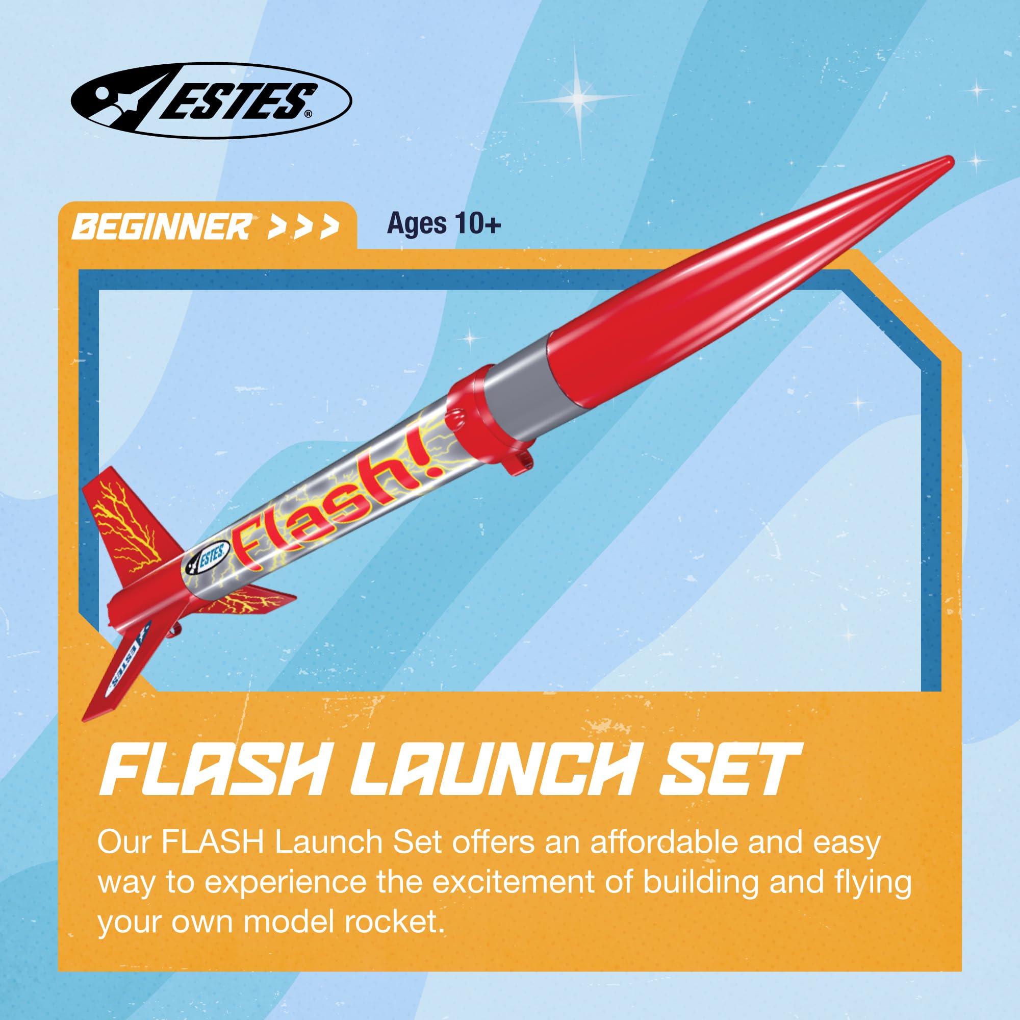 Estes Flash rocket body tube with precolored design supports quick setup