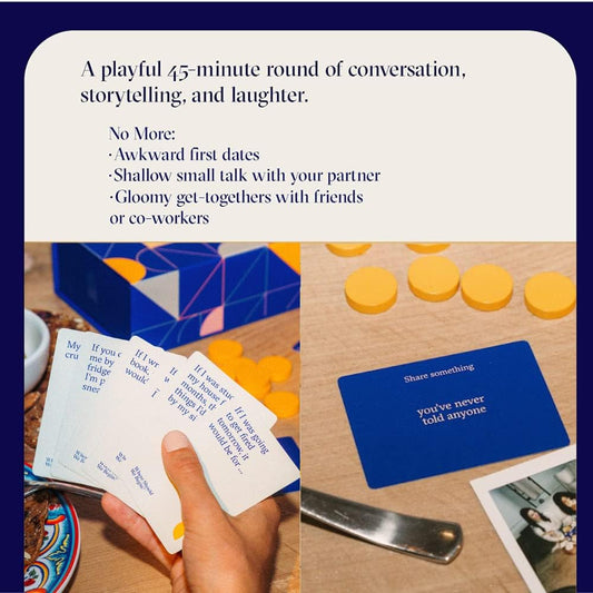 ESTHER PEREL game tokens enable guided, focused conversation prompts