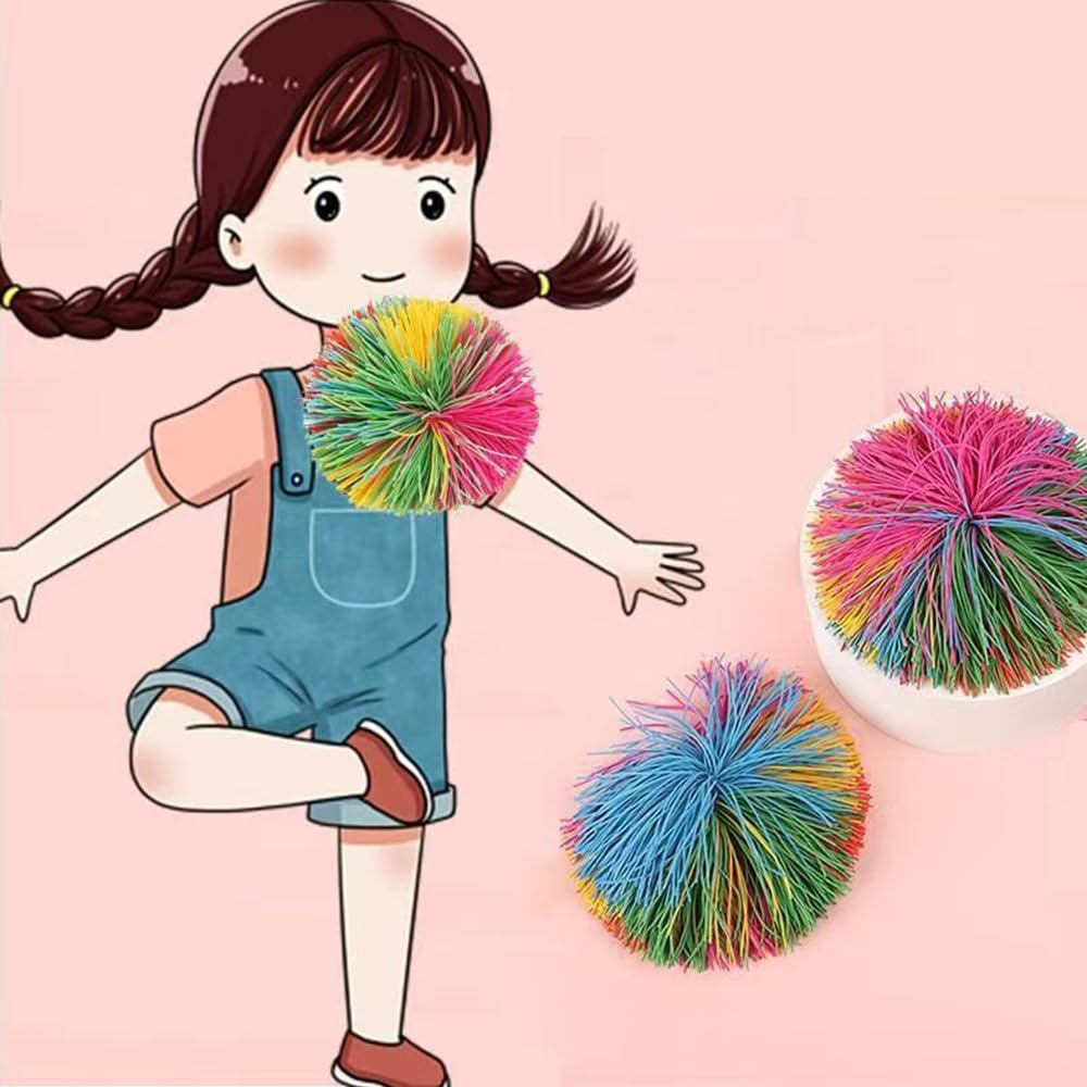 Estimable stringy ball size 2-5 inch—grip-friendly for small hands.