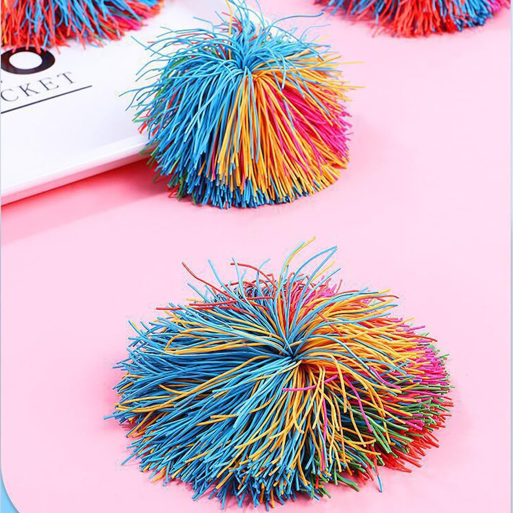 Estimable stringy ball throw-roll—playful movement and coordination.