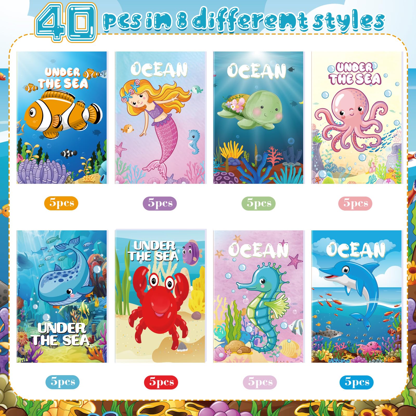 Estune ocean coloring books underwater designs closeup, shows mermaids and sea creatures.