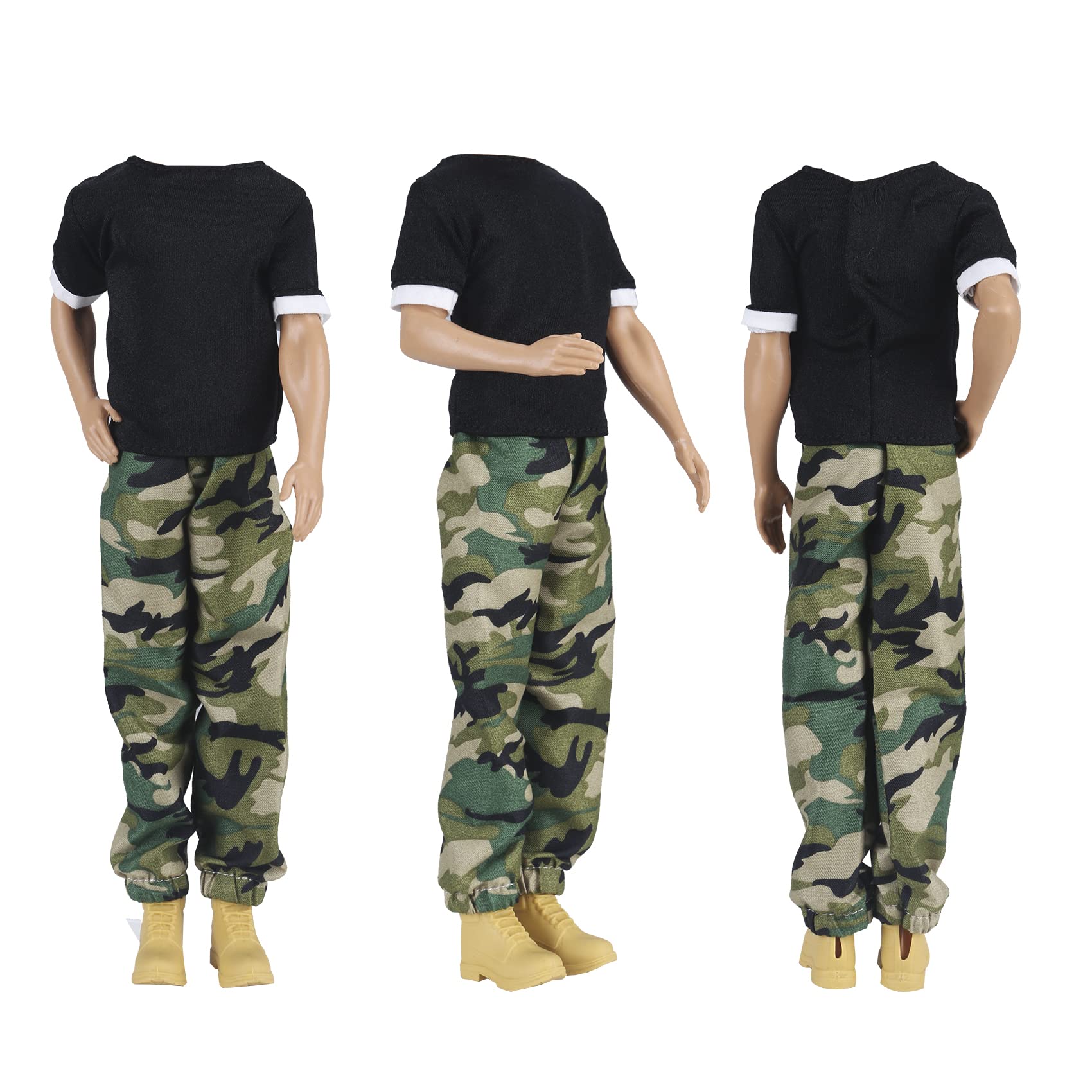 E-TING handmade doll outfits showcasing precise stitching and Velcro closures.