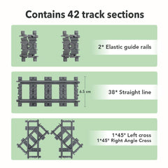 Etarnfly left-right 45° intersections enable smooth corner routing for creative play