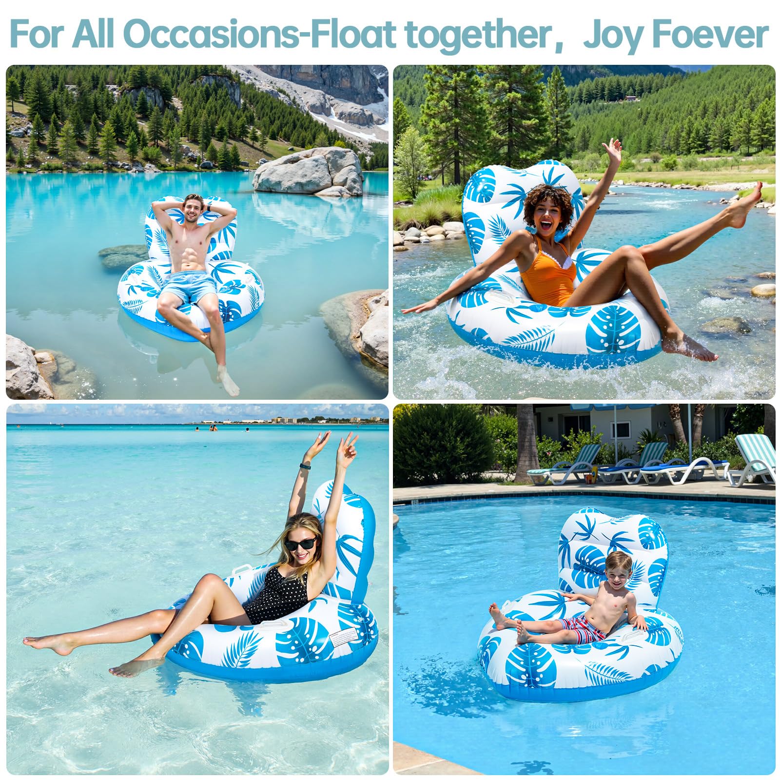 Etegow unibody lounger with cupholders keeps drinks close during lakeside lounging.