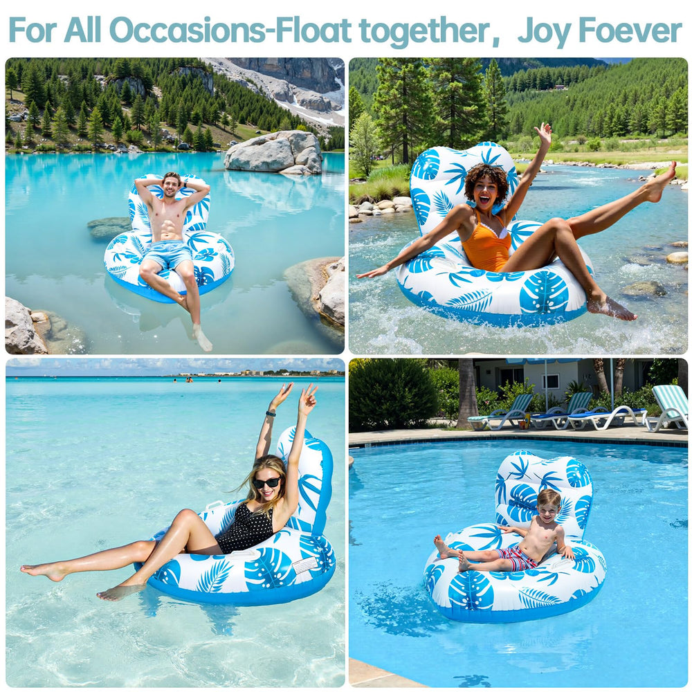 Etegow unibody lounger with cupholders keeps drinks close during lakeside lounging.