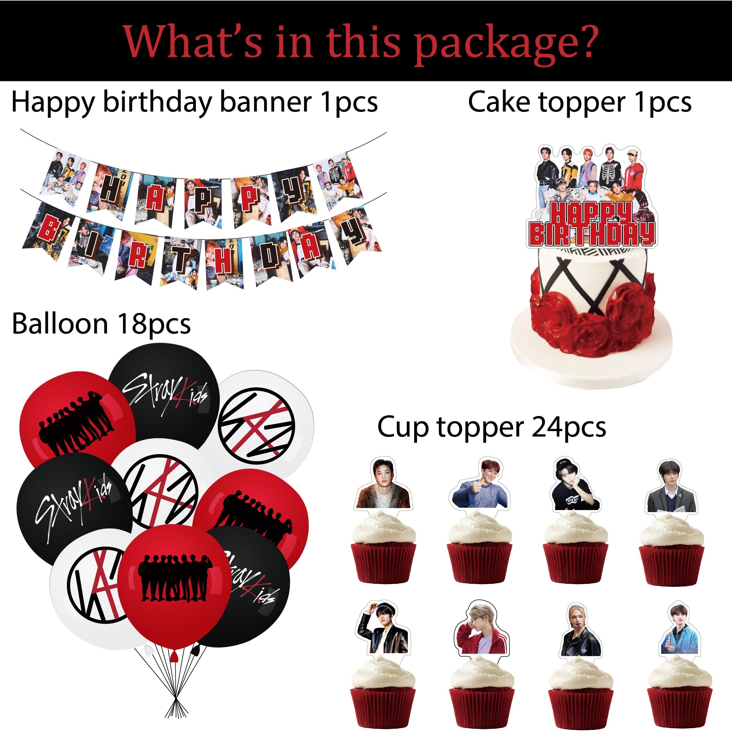 etel Like Stray Kids 5 Star cake topper creates a striking dessert centerpiece.