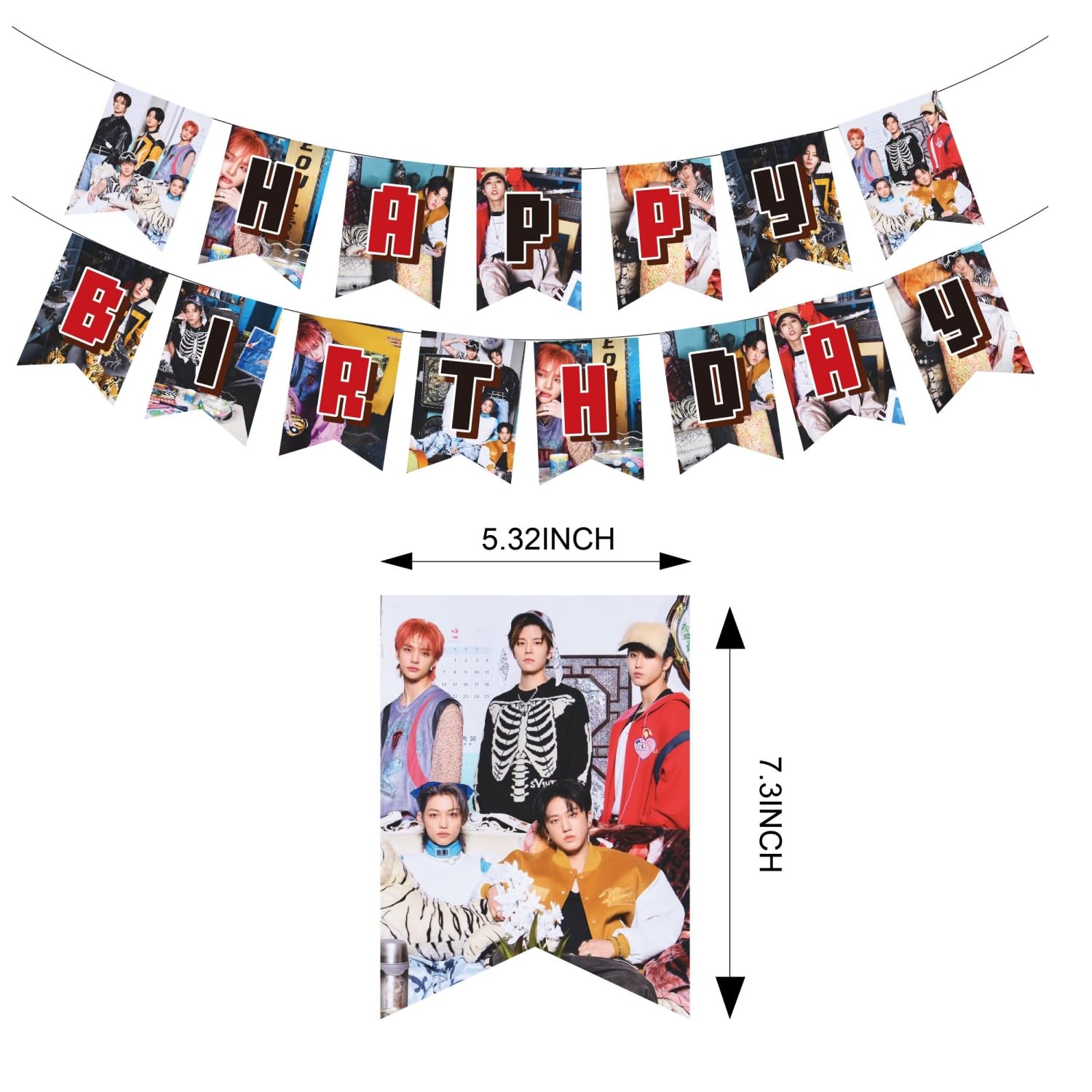 etel Like Stray Kids 5 Star logo balloons add vibrant atmosphere to any party.