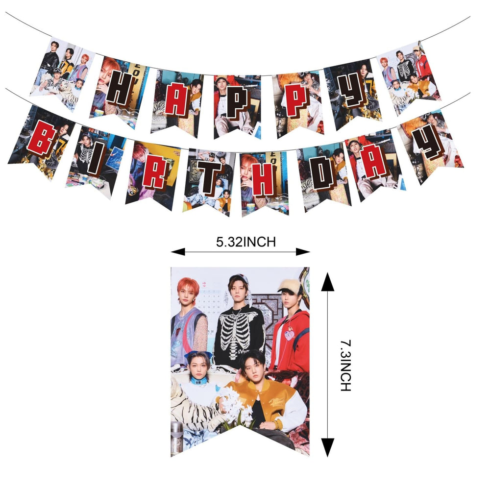 etel Like Stray Kids 5 Star logo balloons add vibrant atmosphere to any party.