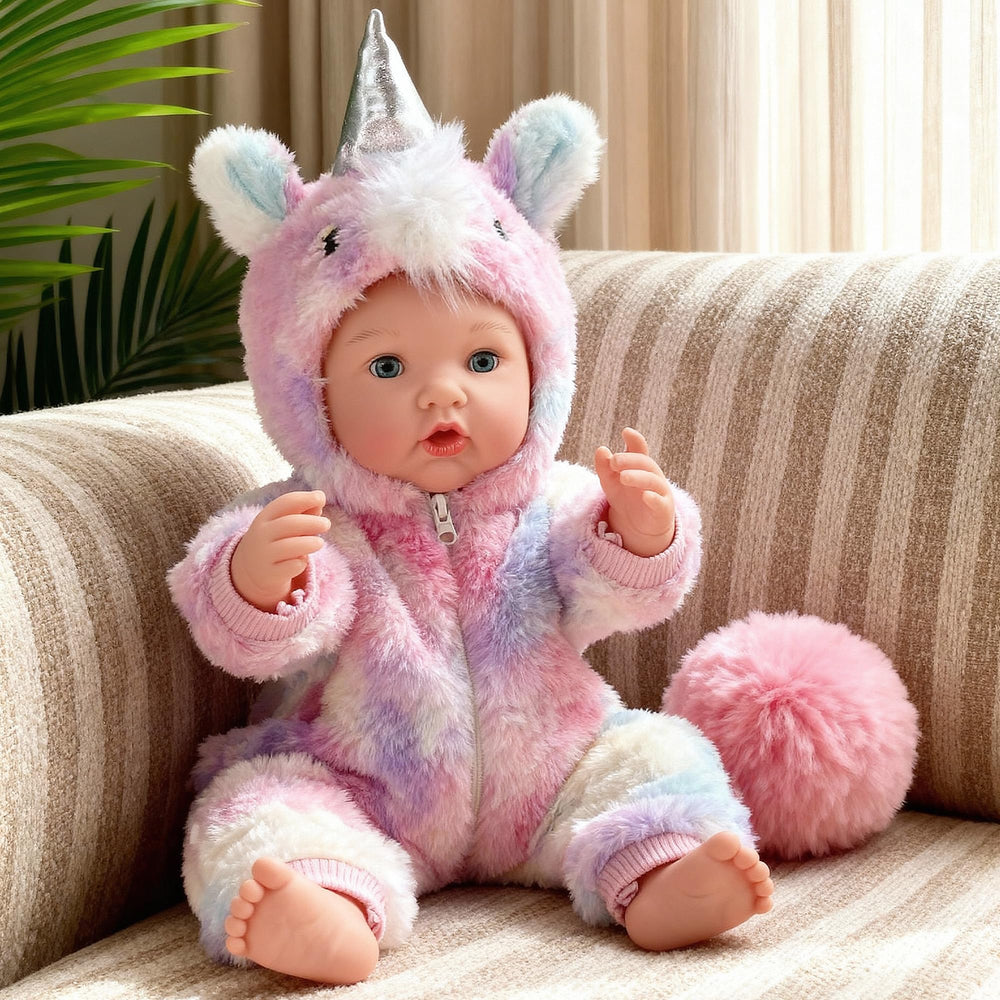 Eterfun 17-Inch Baby Doll face detail, lifelike features for imaginative play.