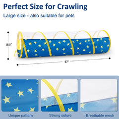 Eterish easy-fold tunnel helps tidy rooms when not in use.