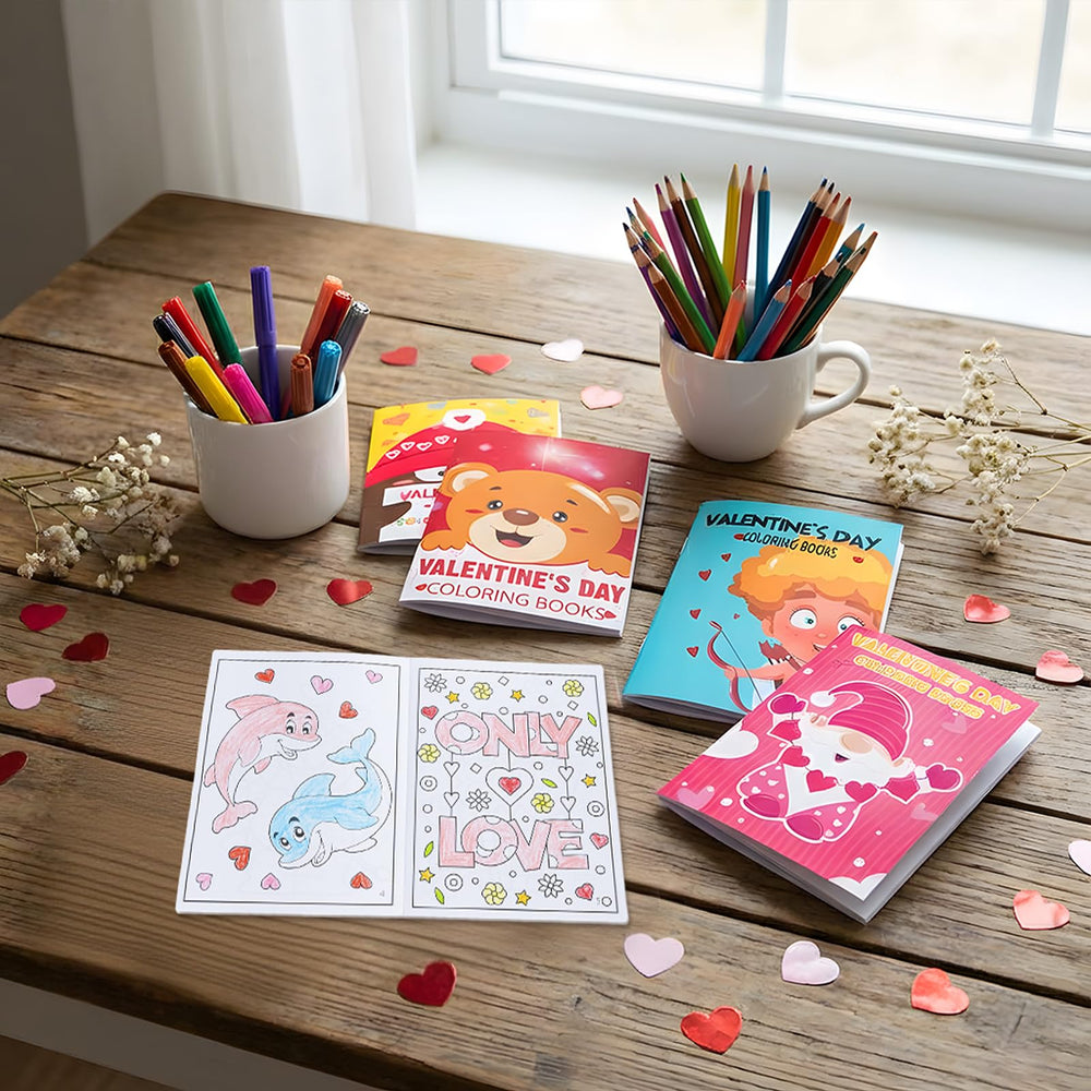 Eternity Sky valentines coloring book set for family coloring time and gatherings