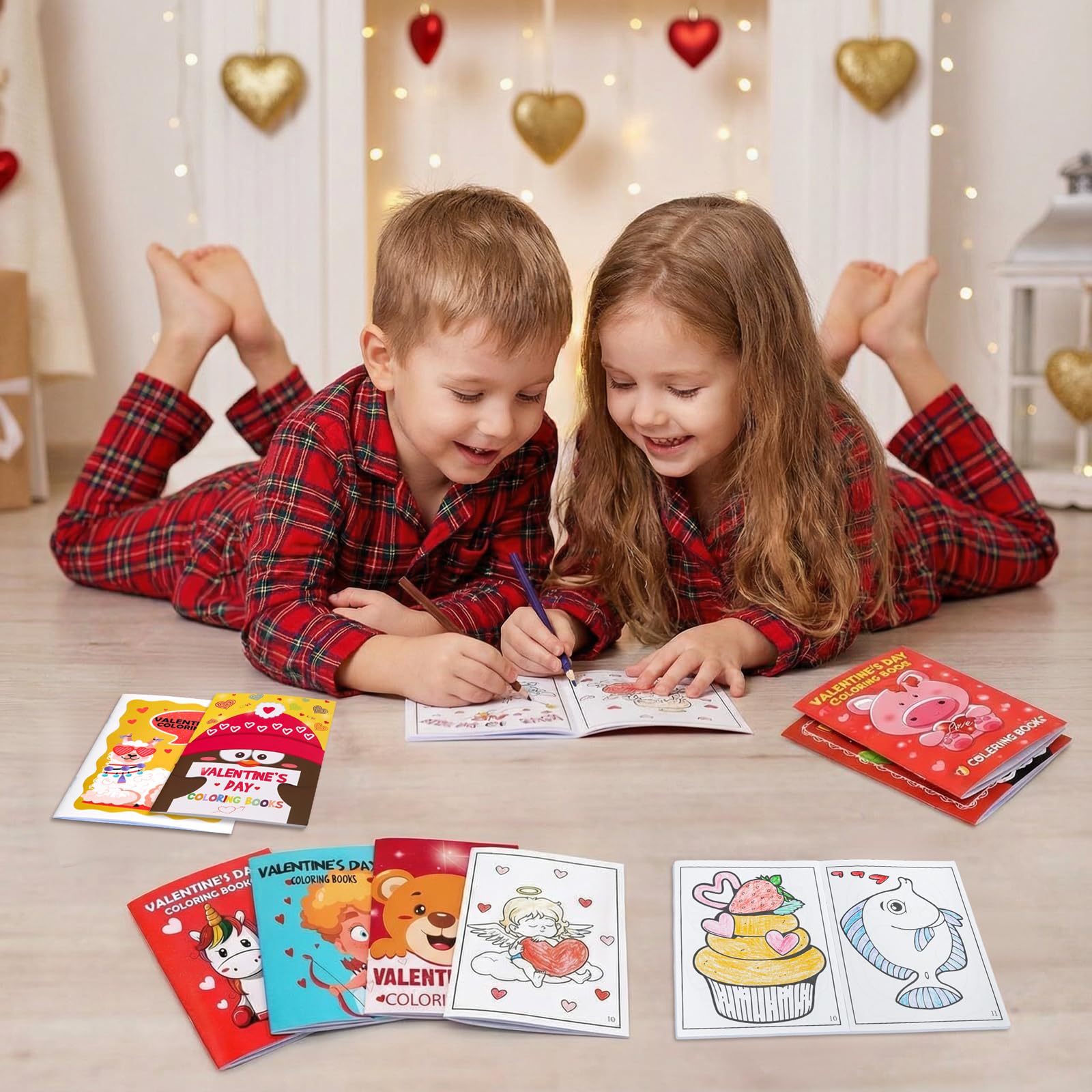 Eternity Sky valentines coloring pages with cute characters, great for kids' activities