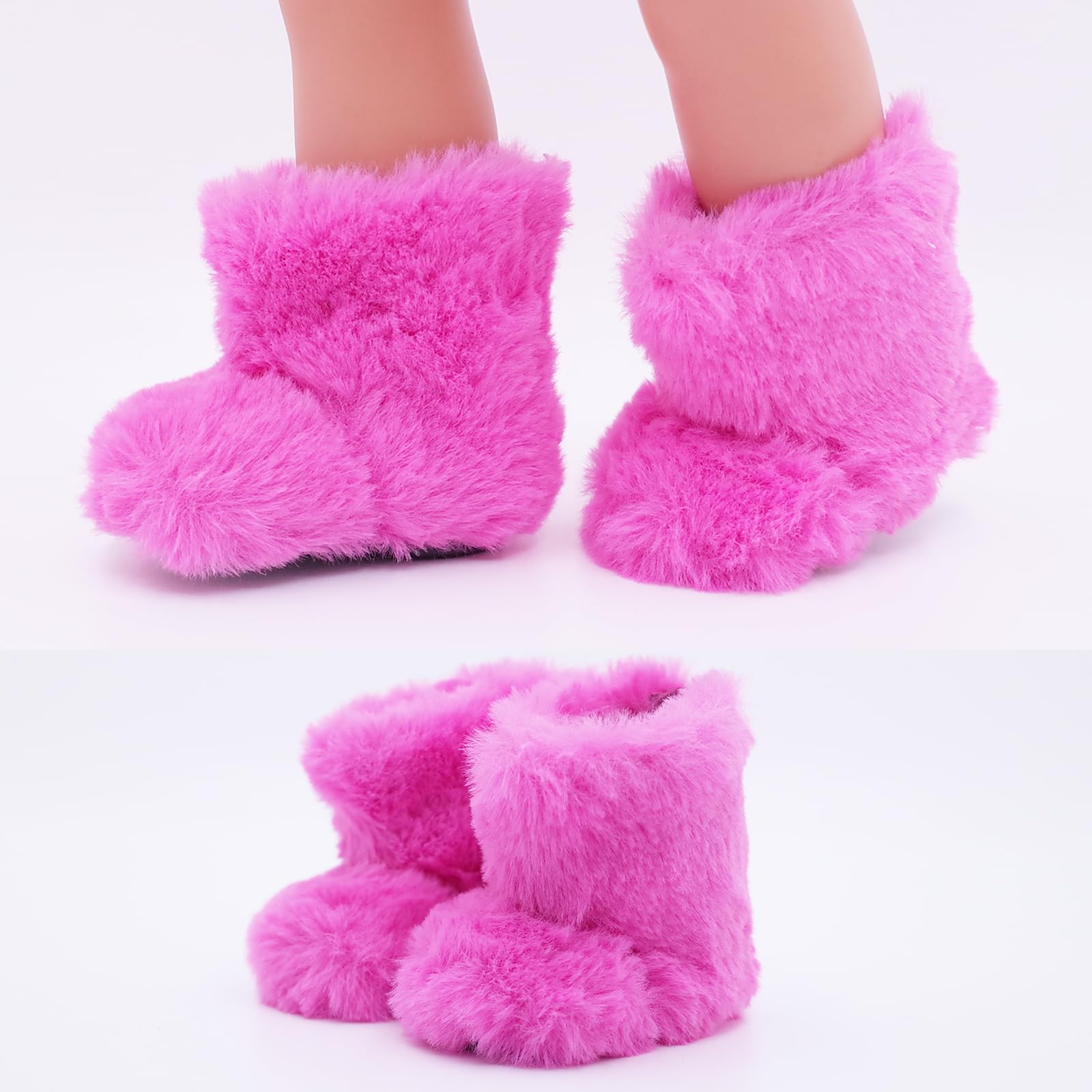 Etistta hot pink doll shoes set slippers keeps comfy indoor looks