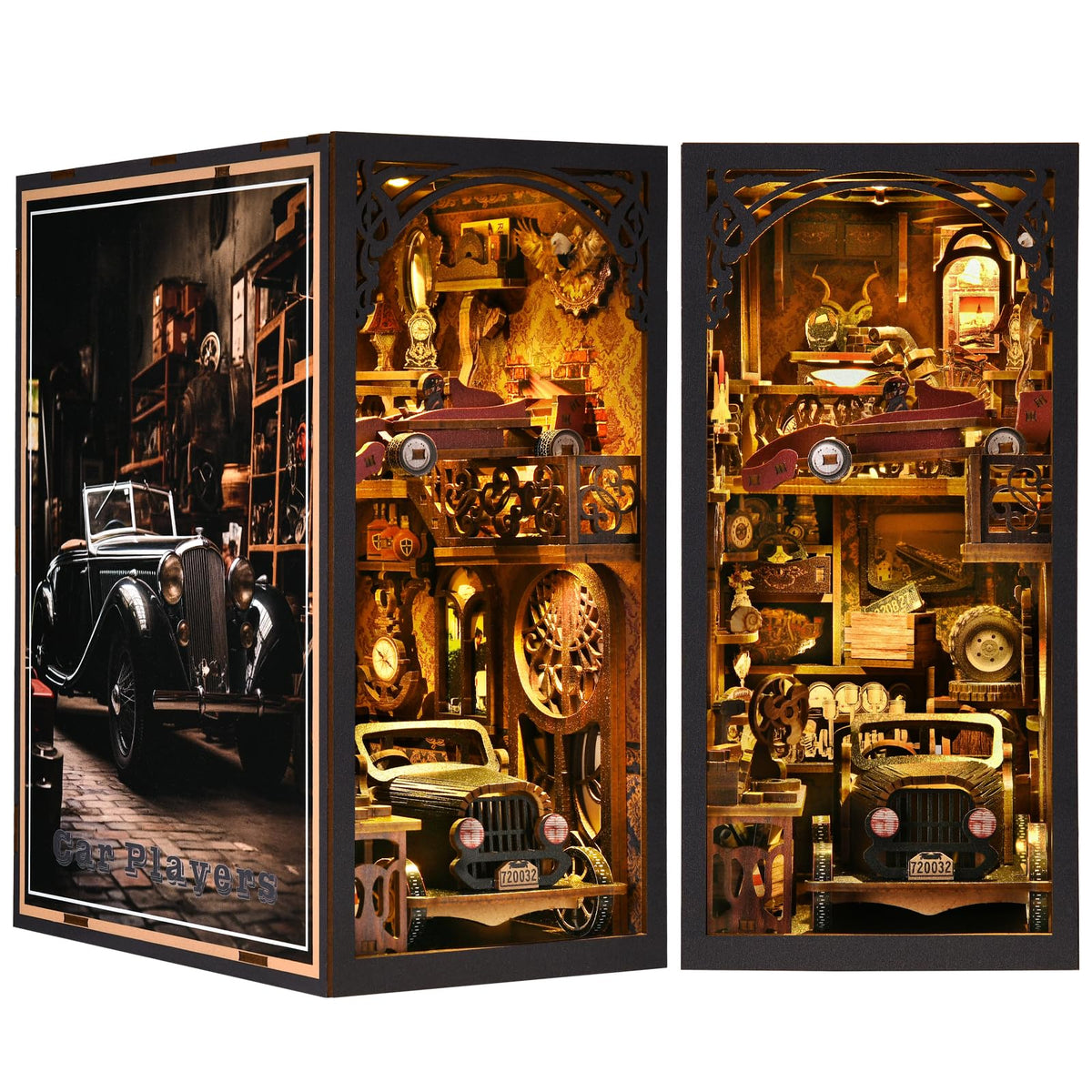 ETKVR Book Nook garage scene for eye-catching shelf display
