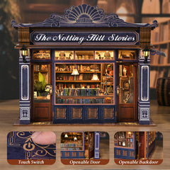 ETKVR Book Nook Kit book-shaped roof creates a bold bookstore silhouette