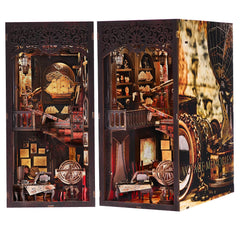 ETKVR Book Nook Kit cover with vintage map display enhances living room decor.
