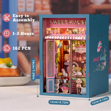 ETKVR Book Nook Kit features LED-lit wooden puzzle, adding warm ambience to living spaces.