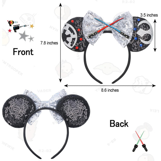 ETLUK headband with silver emblems for a durable luxury look