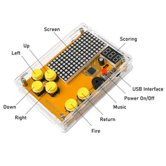 Etoput five-game unit features 12mm big button for responsive control.