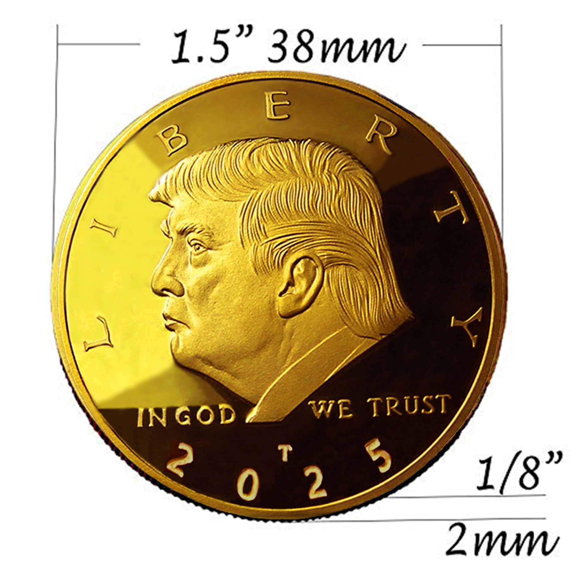 eTradewinds 38mm diameter coin with 24kt plating and premium craftsmanship