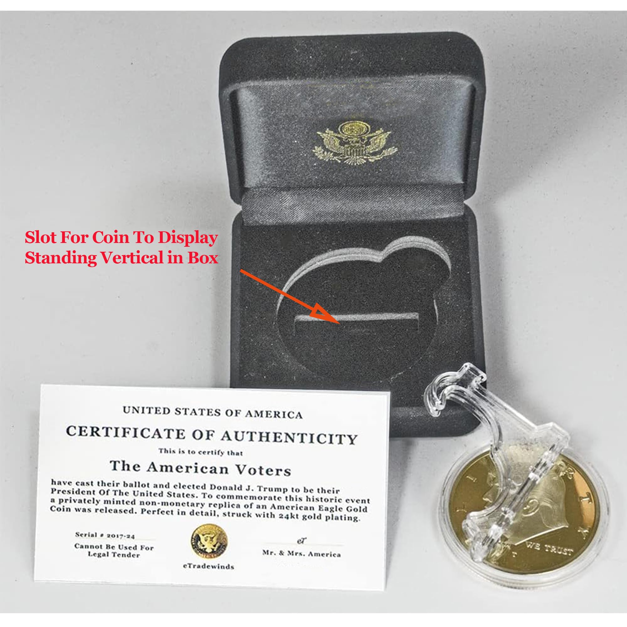 eTradewinds airtight protective capsule preserves mint condition for years