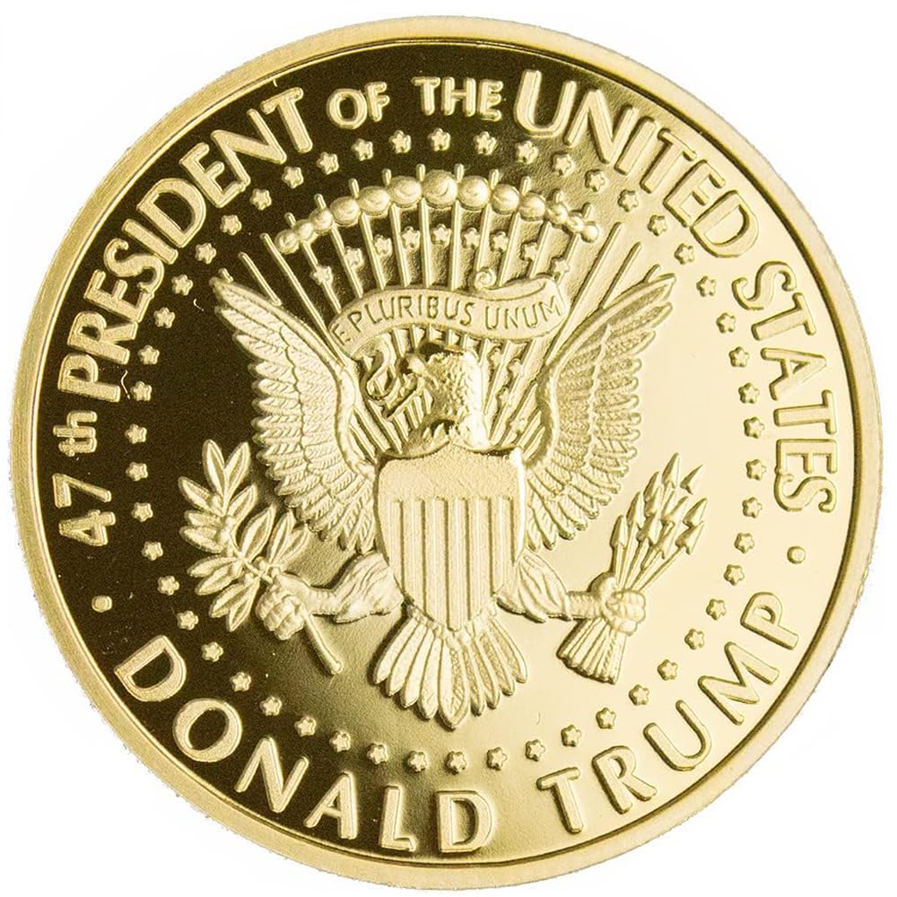 eTradewinds 45-47 Trump coin with airtight capsule, protecting condition for long-term display.