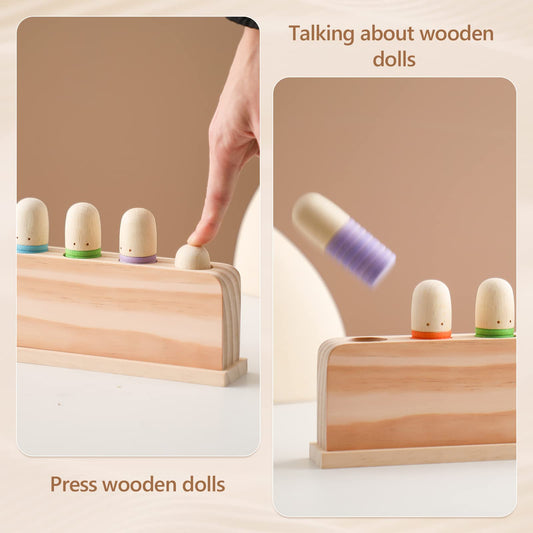 Etucdose Wooden Color Sorting Toy Pegs encouraging sorting and color recognition