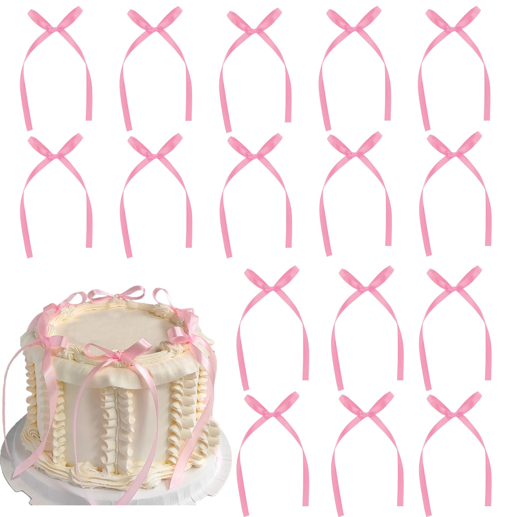 Etwgbaby black bow cupcake toppers for decorating cupcakes and desserts at celebrations