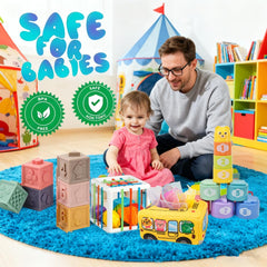 Etyat silicone ropes pull toy supporting cause-and-effect play.