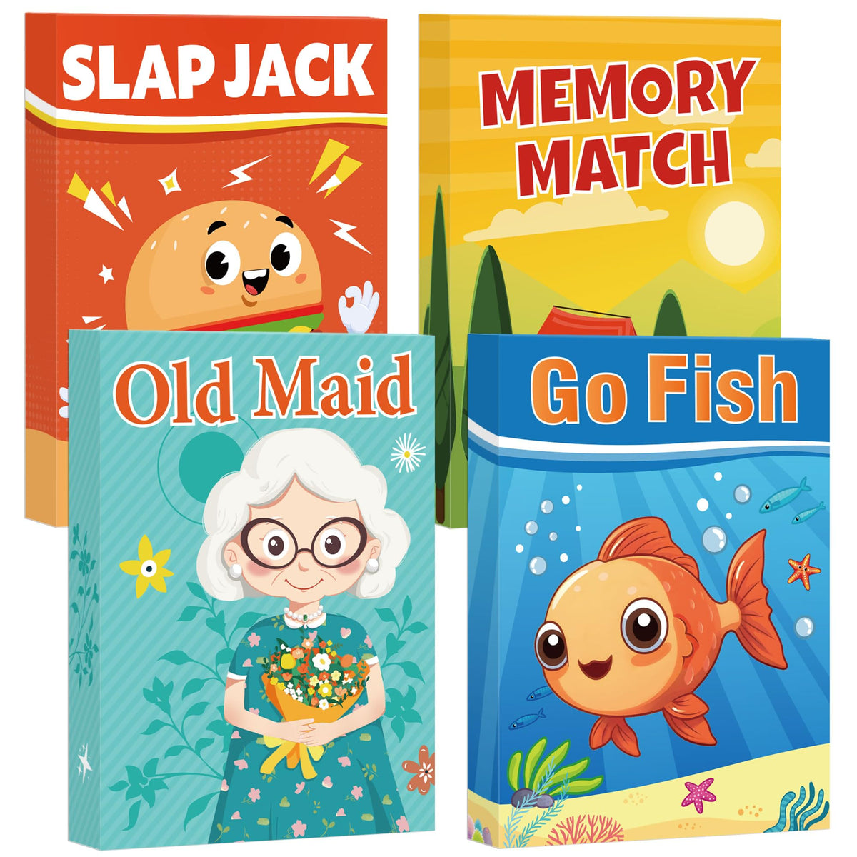 Etyishe Go Fish set with marine animals promotes family play and memory practice.
