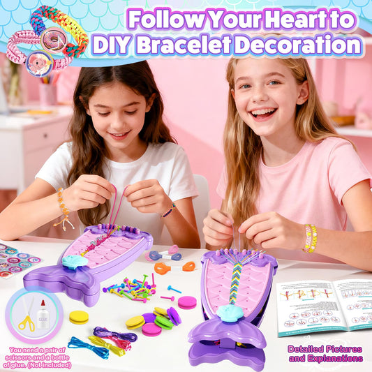 Euclidean Cube bracelet braider in action, smooth weaving for cozy, kid-friendly bracelets.