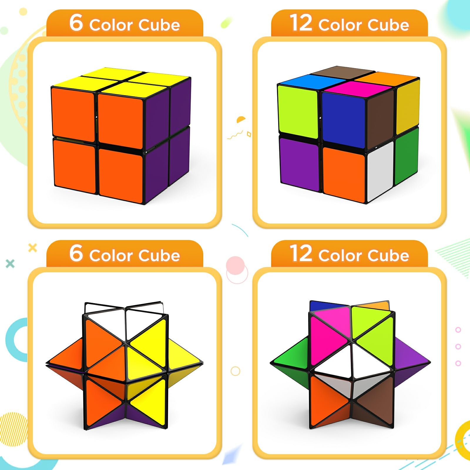 Euclidean Cube Star Cube ABS material with bright colors for durable fun.