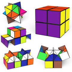 Euclidean Cube Star Cube magic puzzle assembled, smooth rotation for focus and problem solving.