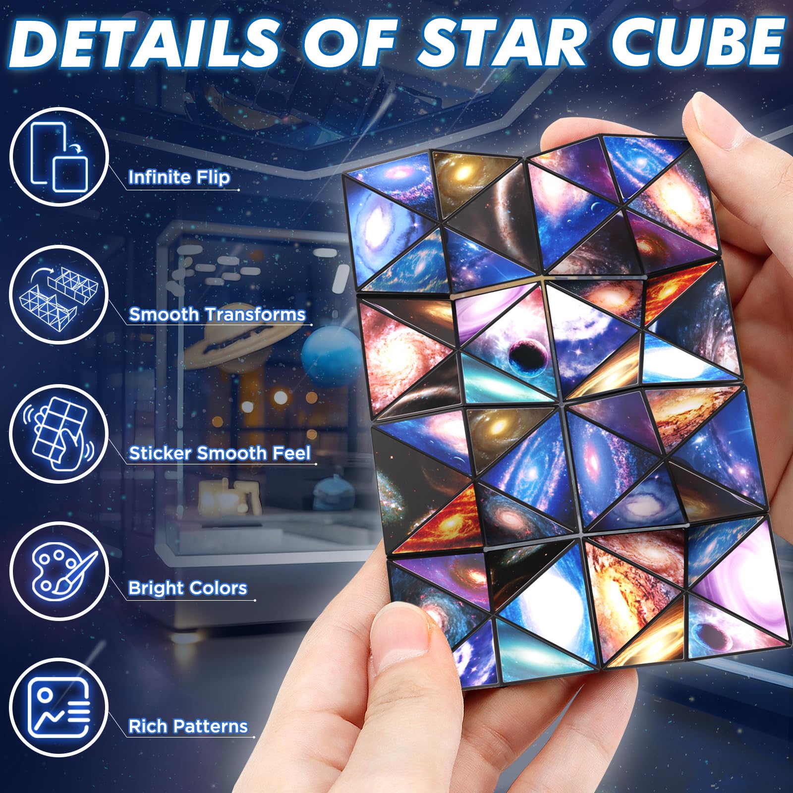 Euclidean Cube Star Cube portable design ideal for travel.