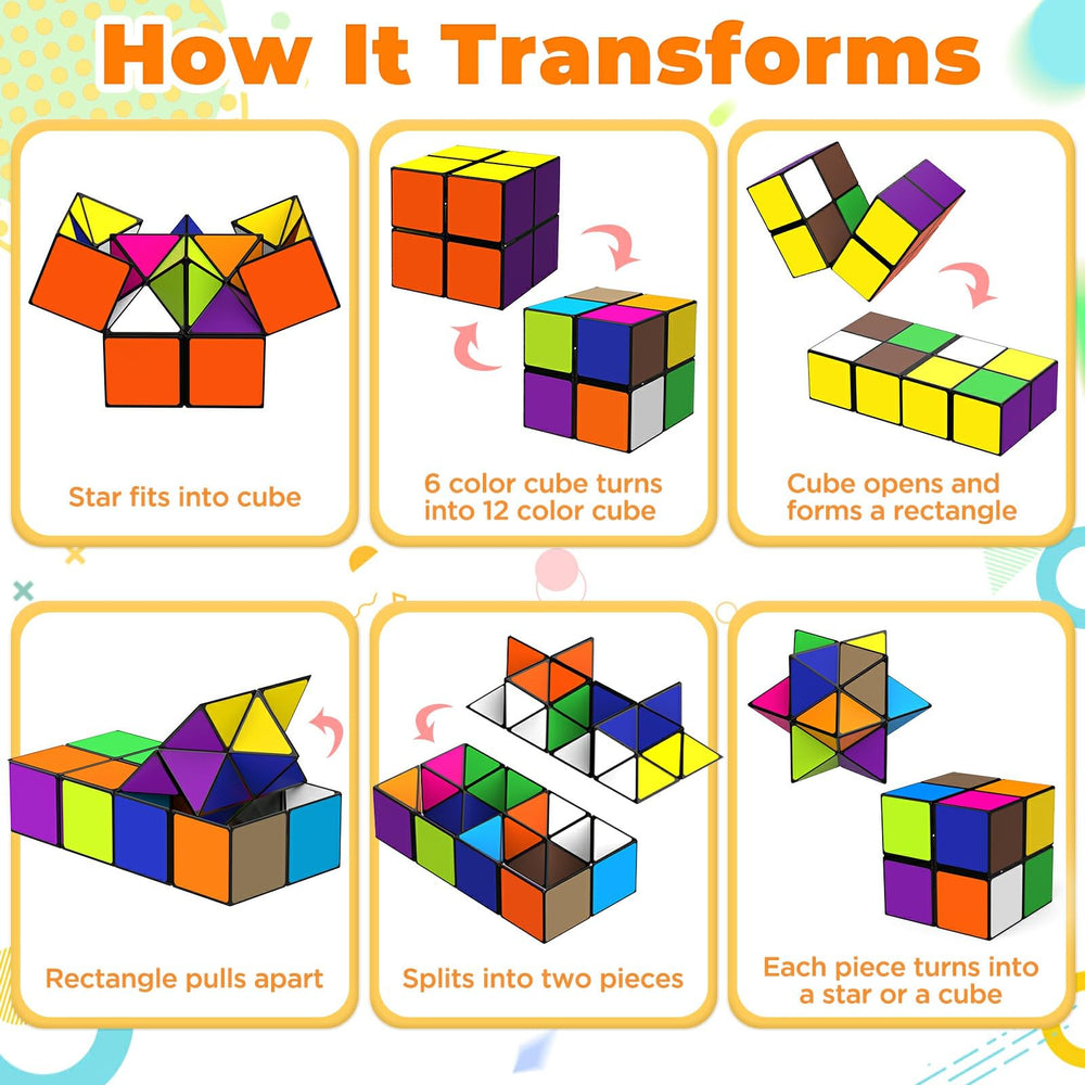 Euclidean Cube Star Cube two-in-one design enables flexible shapes and play.
