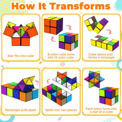 Euclidean Cube Star Cube two-in-one design enables flexible shapes and play.