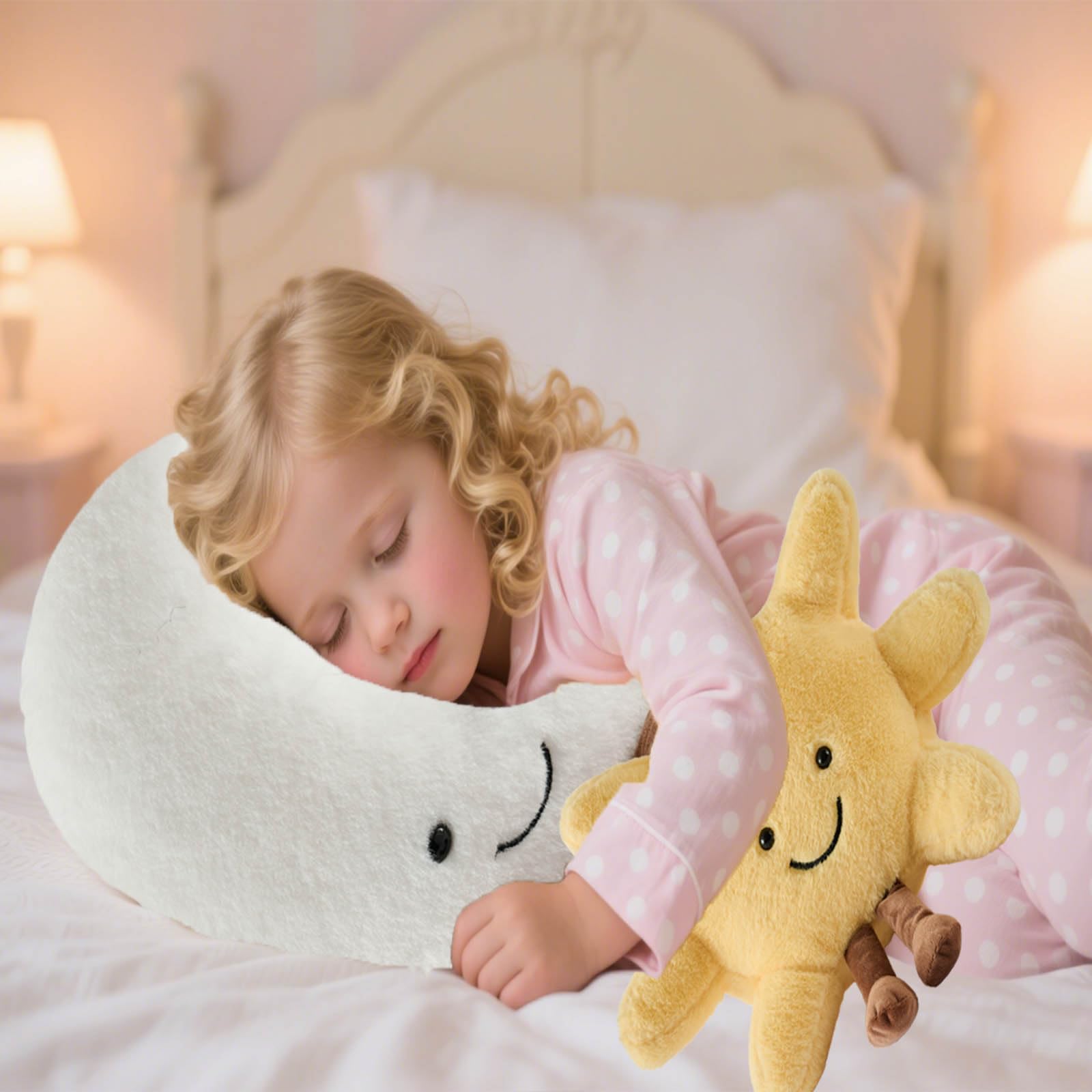 EUEGWYX sun moon plush decor ideal for room accent.