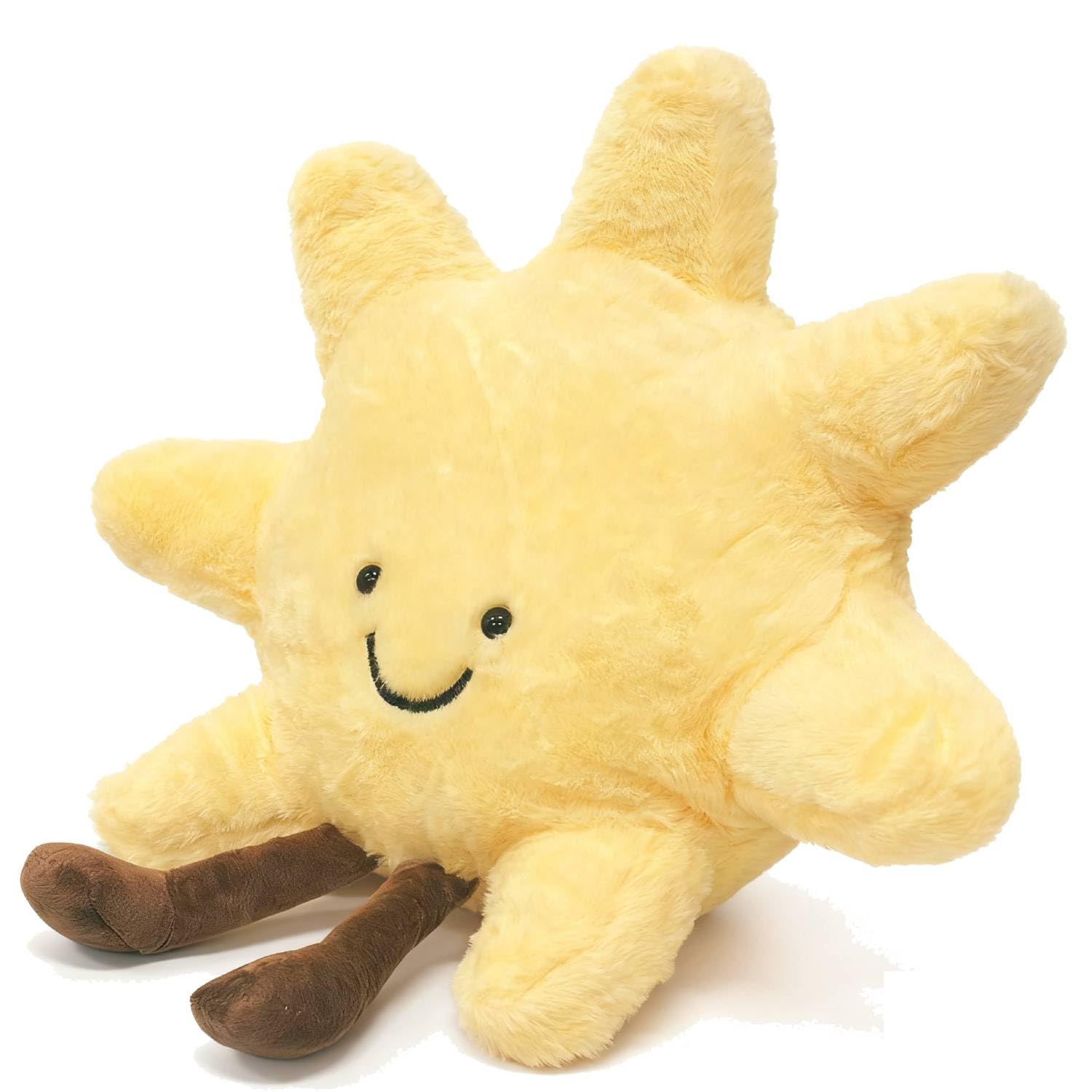 EUEGWYX sun-shaped plush 12-inch cuddle buddy.