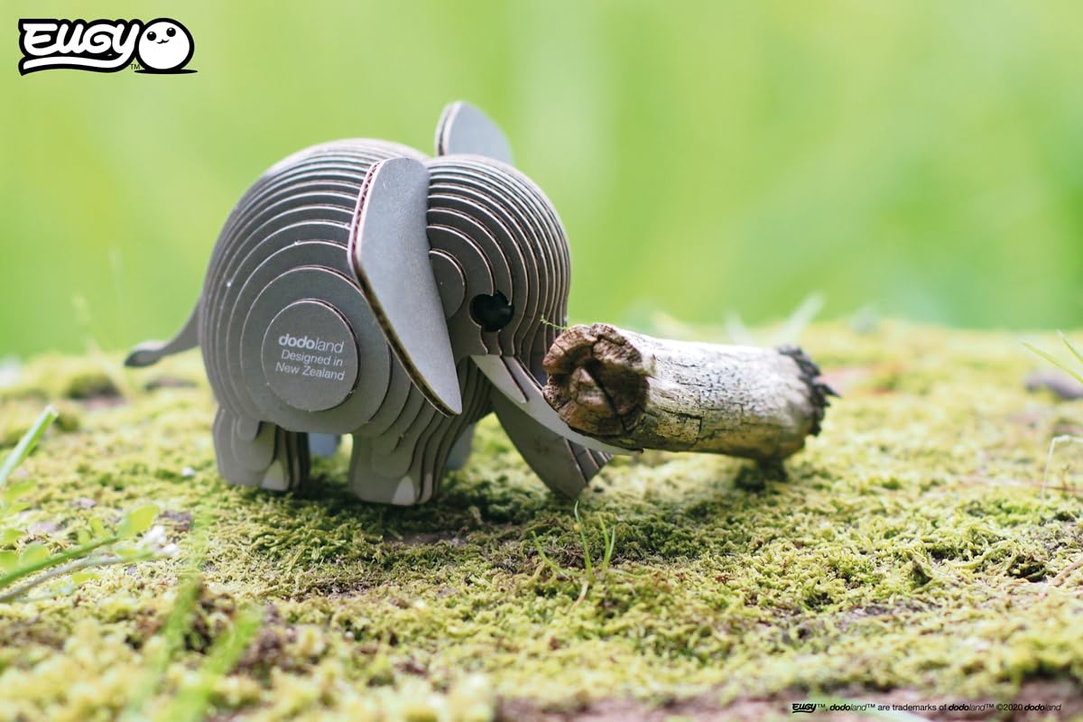 EUGY Elephant packaging shows eco-friendly design and quick build