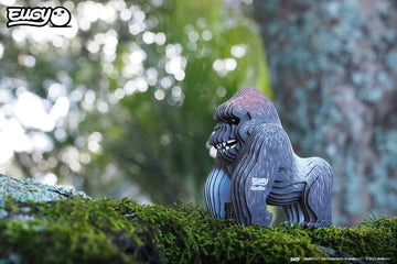 EUGY Gorilla 3D Puzzle pieces in hand, showcasing eco-friendly construction