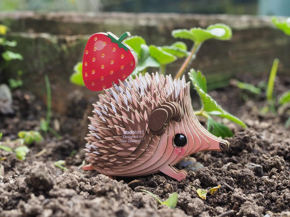 EUGY Hedgehog puzzle in progress, hands-on learning and focus.