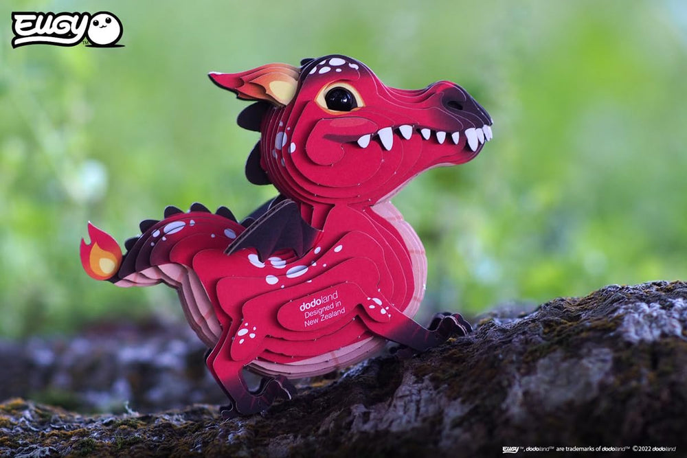 EUGY Red Dragon eco-material features help kids learn responsible consumption.