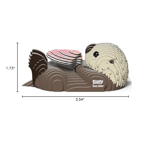 EUGY Sea Otter finished model ready for display and wildlife learning.