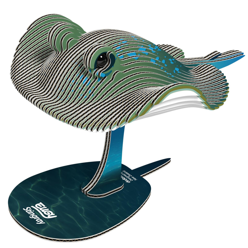 EUGY Stingray 50-piece puzzle in progress for hands-on learning