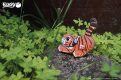 EUGY Tiger 3D puzzle instruction card highlights simple steps