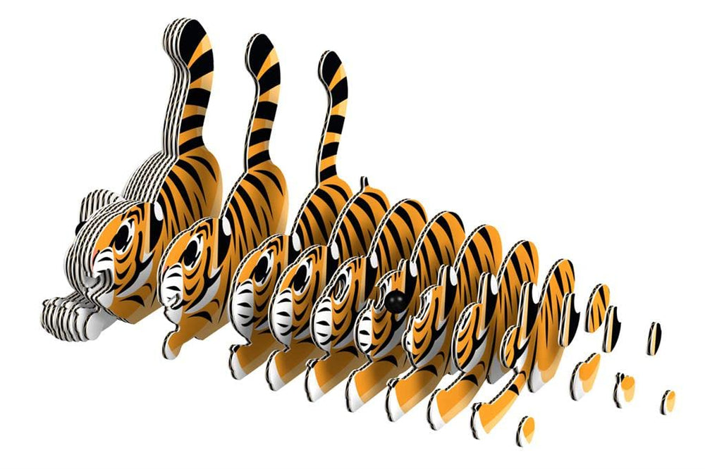 EUGY Tiger 3D puzzle play and learning moments